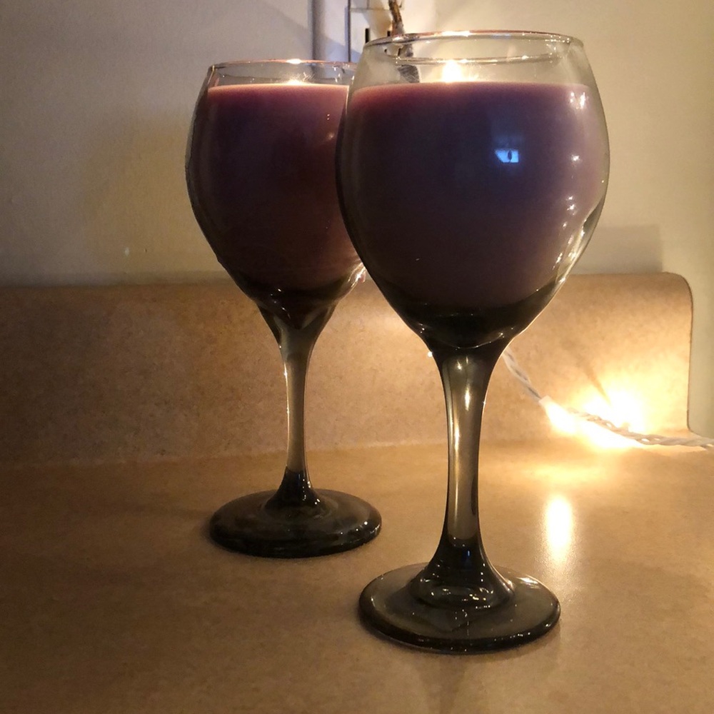 Wine Glass Candle.